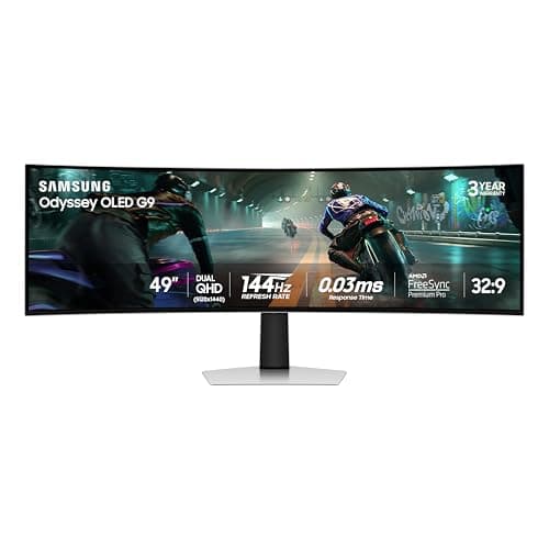 Samsung 49-inch Odyssey OLED G9 G91SD Dual QHD 144Hz Curved Gaming Monitor image
