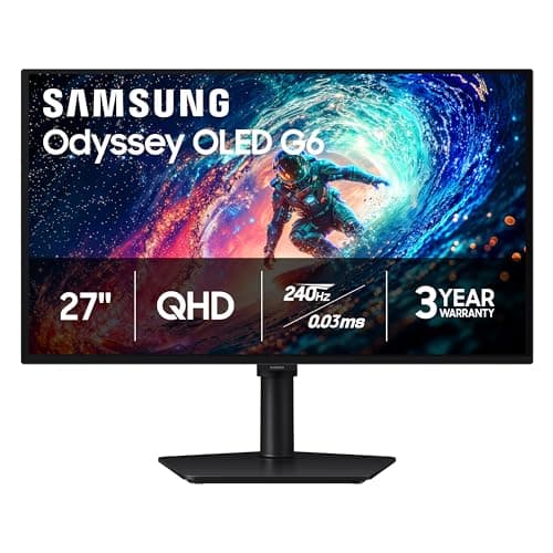 Samsung Odyssey OLED G6 G61SH 27-inch QHD 240Hz Gaming Monitor image