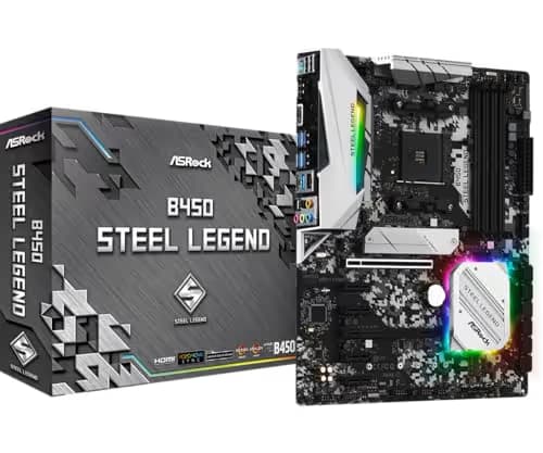 ASRock B450 Steel Legend Socket AM4/ AMD Promontory B450/ DDR4/ Quad CrossFireX/ SATA3&USB3.1/ M.2/ A&GbE/ATX Motherboard main image