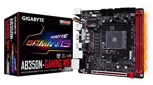 GIGABYTE GA-AB350N-Gaming WIFI (AMD/Ryzen AM4/B350/RGB Fusion/HDMI/DP/M.2/SATA/USB 3.1 Type-A/Wifi/Mini ITX/DDR4 Motherboard) main image