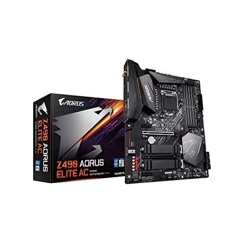 GIGABYTE Z490 AORUS ELITE LGA 1200 Intel Z490 ATX Motherboard with Dual M.2, SATA 6Gb/s, USB 3.2 Gen 2, 2.5 GbE LAN image