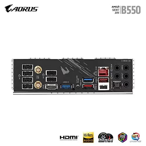 GIGABYTE B550 AORUS PRO AC (AM4 AMD/B550/ATX/Dual M.2/SATA 6Gb/s/USB 3.2 Gen 2/Intel Dual Band 802.11AC WiFi/2.5 GbE LAN/PCIe 4.0/RGB Fusion 2.0/DDR4/Gaming Motherboard) image