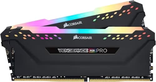 CORSAIR VENGEANCE RGB PRO DDR4 RAM 16GB (2x8GB) 3200MHz CL16-18-18-36 1.35V Intel AMD Desktop Computer Memory - Black (CMW16GX4M2C3200C16) main image