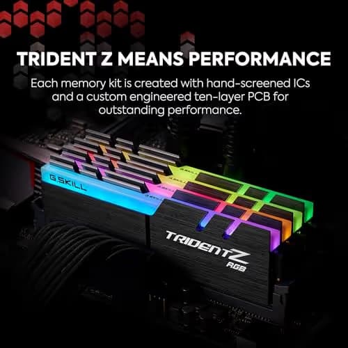 G.SKILL Trident Z RGB Series (Intel XMP) DDR4 RAM 16GB (2x8GB) 3000MT/s CL16-18-18-38 1.35V Desktop Computer Memory UDIMM (F4-3000C16D-16GTZR) image