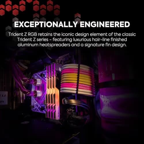 G.SKILL Trident Z RGB Series (Intel XMP) DDR4 RAM 16GB (2x8GB) 3000MT/s CL16-18-18-38 1.35V Desktop Computer Memory UDIMM (F4-3000C16D-16GTZR) image