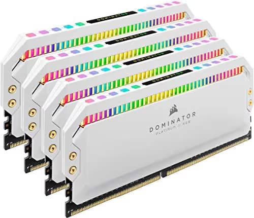 DOMINATOR PLATINUM RGB 64GB (4x16GB) DDR4 3200MHz C16 Memory Kit - White image