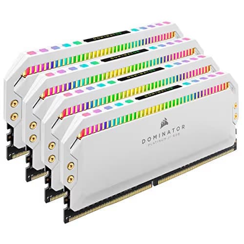 CORSAIR Dominator Platinum RGB 32GB (4 x 8GB) DDR4 DRAM 3200MHz C16 Memory Kit — White image