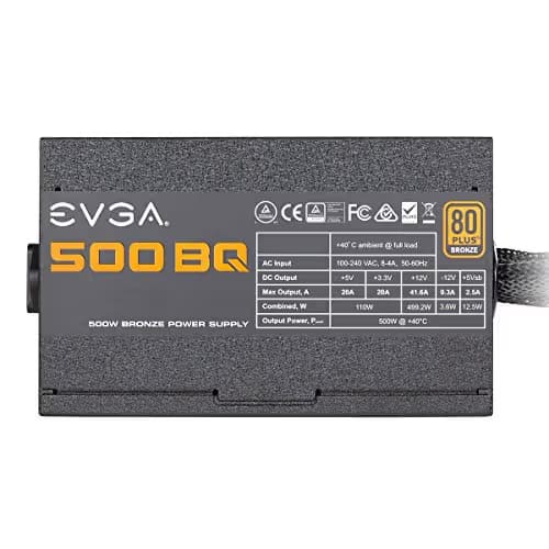 EVGA 500 BQ, 80+ BRONZE 500W, Semi Modular, FDB Fan, 3 Year Warranty, Power Supply image