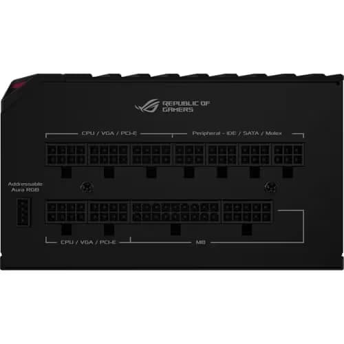 ASUS ROG Thor 850W Platinum II (Fully Modular Power Supply, 80+ Platinum, Lambda A++ Certified, ROG heatsinks, 135mm PWM fan, 0dB Mode, OLED Panel, Sleeved Cables, Aura Sync) image