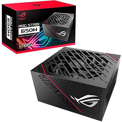 ROG Strix 650 Full Modular 80 Plus Gold 650W ATX Power Supply with 0dB Axial Tech Fan and 10 Year Warranty main image