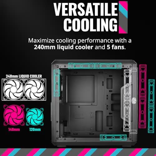 Cooler Master MasterBox Q300L Black Micro ATX Tower Acrylic Side Panel image