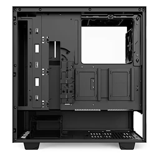 NZXT H500 - Compact ATX Mid-Tower PC Gaming Case - Tempered Glass Panel - All-Steel Construction - Enhanced Cable Management System - Water-Cooling Ready - White/Black image