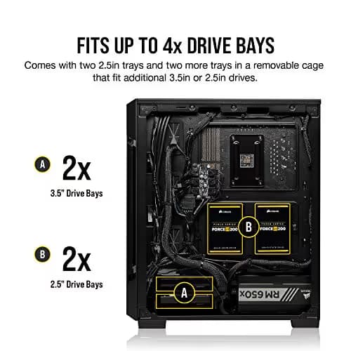 Corsair iCUE 220T RGB Airflow ATX Mid Tower Black Tempered Glass Side Panel image