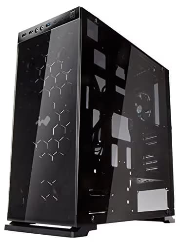 IN WIN 805 GOLD / Black Aluminum / Tempered Glass ATX Mid Tower Computer Case Compatible with ATX 12V/EPS (up to 220mm) Power Supply main image