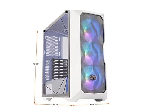 Cooler Master MasterBox TD500 Mesh ATX Mid Tower White Tempered Glass, Controller image