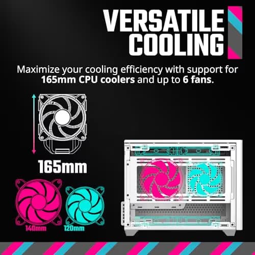 Cooler Master MasterBox NR200 Mini-ITX Desktop White with Front Panel USB 3.2 Gen 1 Type-A image
