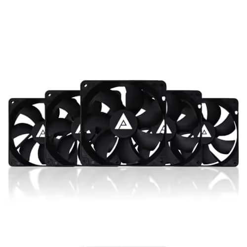 APEVIA 120mm 4pin Molex + 3pin Motherboard Black Case Fan (5-pk) main image