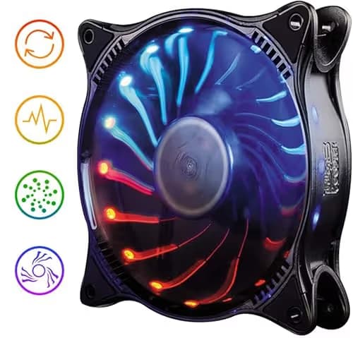Pccooler 120mm Case Fan Starry Series, PC-FSK120 RGB LED PC Fan with 6 Lighting Mode, 7 Colors, ARGB Wire Control, Premium Quiet Computer Fan with Hydraulic Bearing Suitable for PC Case, CPU Cooler main image