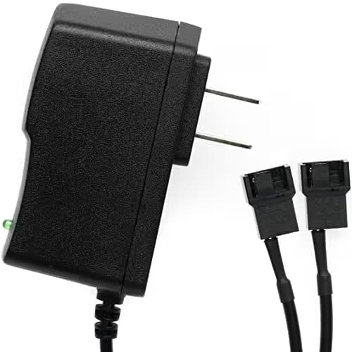 CRJ DC Power Supply for 2 x 3/4-Pin 12V Computer PC Case Fans image