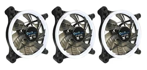 Apevia C 120mm Black / White White LED 57.67 CFM 3-Pack main image
