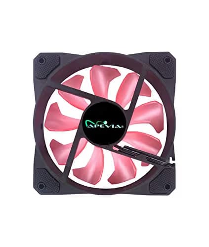 Apevia CO312L-PK Cosmos 120mm Pink LED Ultra Silent w/ 16 LEDs & Anti-Vibration Rubber Pads 56.67 CFM 3-Pack image