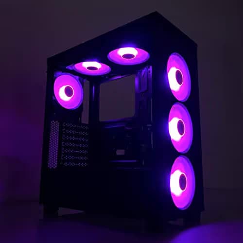 Apevia CO312L-PK Cosmos 120mm Pink LED Ultra Silent w/ 16 LEDs & Anti-Vibration Rubber Pads 56.67 CFM 3-Pack image