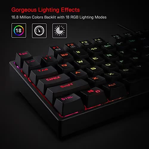 Redragon K582 SURARA Outemu Red RGB Wired Gaming Keyboard image