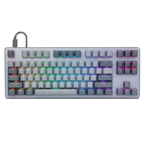 Massdrop CTRL Mechanical Keyboard - Tenkeyless TKL (87 Key) Gaming Keyboard, Hot-Swap Switches, Programmable Macros, RGB LED Backlighting, USB-C, Doubleshot PBT, Aluminum Frame (Kaihua Speed Silver) main image