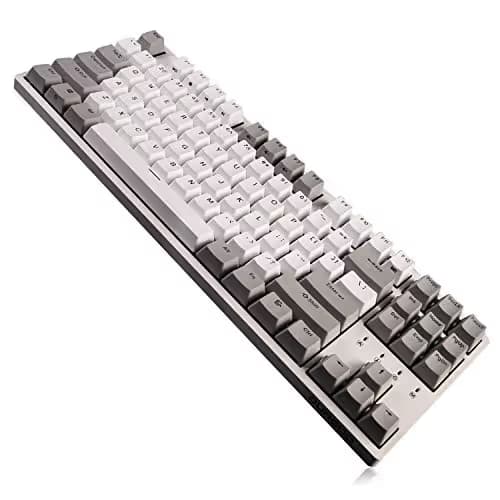 Durgod Taurus K320 TKL Mechanical Gaming Keyboard - 87 Keys - Double Shot PBT - NKRO - USB Type C (Cherry Silent Red, White) image