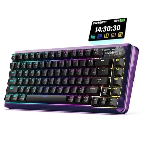 Redragon K552 Mechanical Gaming Keyboard, RGB Rainbow Backlit, 87 Keys, Tenkeyless, Compact Steel Construction with Cherry MX Blue Switches for Windows PC Gamer (Black) main image