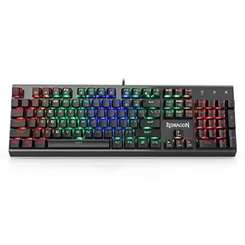 Redragon K570 PARTRYUSA RGB Backlit Mechanical Gaming Keyboard, Blue Switch, Gunmetal Solid Aluminum Base image
