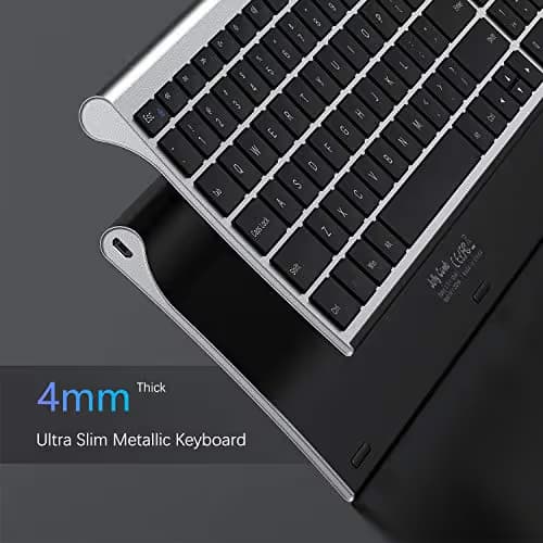 Rechargeable Wireless Keyboard Mouse Combo, Jelly Comb 2.4GHz Ultra Slim Compact Full Size Wireless Keyboard Mouse for Laptop, PC, Desktop Computer, Windows OS image