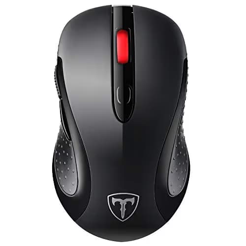 VicTsing Computer Wireless Mouse, 2.4G Portable USB Mouse Ergonomic Mouse- Fit Your Hand Nicely, 5 Adjustable DPI Levels, Page Down/Up Buttons, 20 Months Battery Life, Designed for PC, Desktop, Laptop image