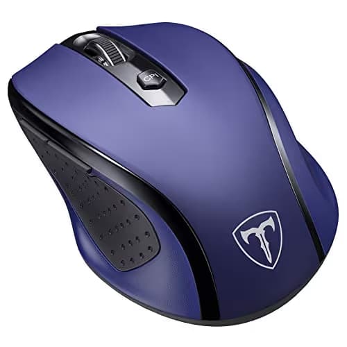 VicTsing MM057 2.4G Wireless Portable Mobile Mouse Optical Mice with USB Receiver, 5 Adjustable DPI Levels, 6 Buttons for Notebook, PC, Laptop, Computer, Macbook - Sapphire Blue main image