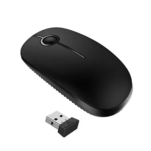 Vssoplor 8541645742 Wireless Mouse, 2.4G Slim Portable Computer Mice with Nano Receiver for Notebook, PC, Laptop, Computer-Black image