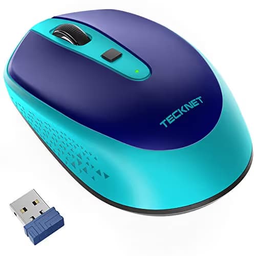 TECKNET Omni Small Portable 2.4G Wireless Optical Mouse with USB Nano Receiver for Laptop Computer, 18 Month Battery Life, 3 Adjustable DPI Levels: 2000/1500/1000 DPI main image
