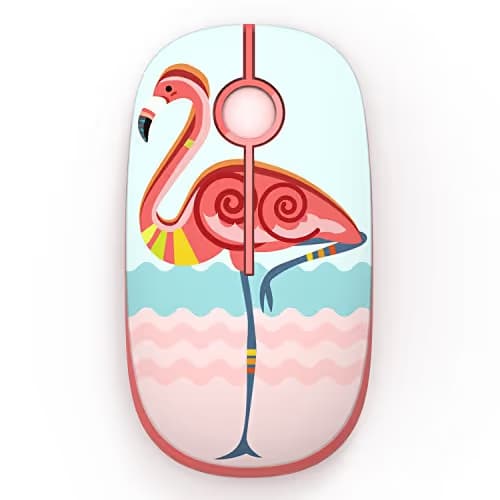 Jelly Comb 2.4G Slim Wireless Mouse with Nano Receiver, Less Noise, Portable Mobile Optical Mice for Notebook, PC, Laptop, Computer, MacBook (Flamingo) image