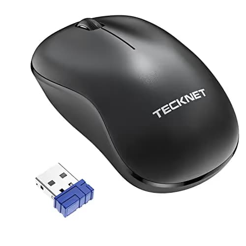 Wireless Mouse, TeckNet Ergonomic 2.4G Wireless Optical Mobile Mouse 4800 DPI with USB Nano Receiver for Laptop, PC, Chromebook, MacBook, Computer main image