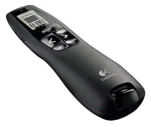 Logitech Professional Presenter R800, Wireless Presentation Clicker Remote with Green Laser Pointer and LCD Display main image