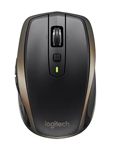 Logitech MX Anywhere 2 Wireless Mouse - Use On Any Surface, Hyper-Fast Scrolling, Rechargeable, for Apple Mac or Microsoft Windows Computers and laptops, Meteorite image