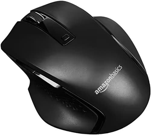 AmazonBasics Compact Ergonomic Wireless PC Mouse with Fast Scrolling - Black main image