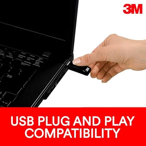 3M Wireless Ergonomic Optical Mouse, Patented Vertical Grip Design Keeps Your Hand and Wrist at a Neutral Angle for Comfort, USB Plug and Play, Soft-Touch Surface, Small Size, Black (EM550GPS) image