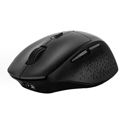 VicTsing Wireless Mouse Rechargeable, 2020 Unique Comfortable Ergonomic Mouse, Noiseless/Adjustable 2400Dpi/6 Buttons, Cordless Mice with USB Receiver for PC, Computer, Laptop, MacBook main image