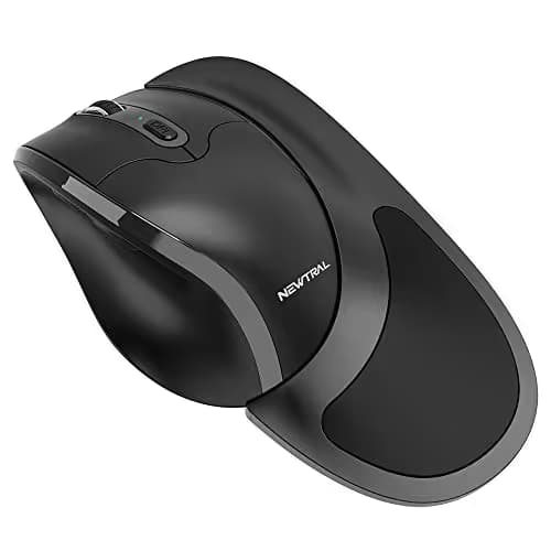 Newtral Small Size (Small，Medium，Large Available) Semi-Vertical Wireless Ergonomic Mouse,All Buttons Programmable, 800/1600/2400 DPI, Detachable Magnetic Palm Support (S) image