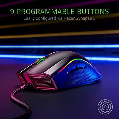 RAZER MAMBA ELITE: 5G True 16,000 DPI Optical Sensor - 9 Programmable Buttons - Ergonomic Form Factory - Razer Chroma Enabled - Esports Gaming Mouse (Renewed) image