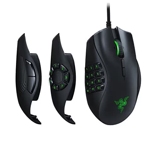 Razer Naga Trinity - Chroma Gaming Mouse Interchangeable Side Plates - Up to 19 Programmable buttons (Renewed) image
