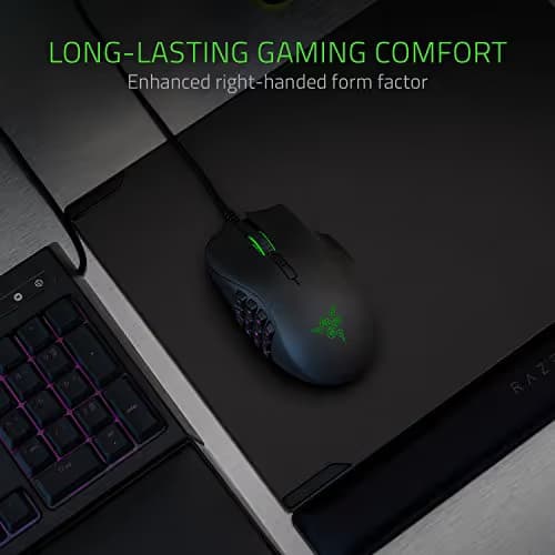 Razer Naga Trinity - Chroma Gaming Mouse Interchangeable Side Plates - Up to 19 Programmable buttons (Renewed) image