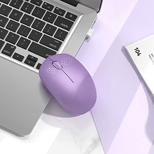 seenda Wireless Mouse, 2.4G Noiseless Mouse with USB Receiver Portable Computer Mice Cordless Mouse for PC, Tablet, Laptop - Purple image
