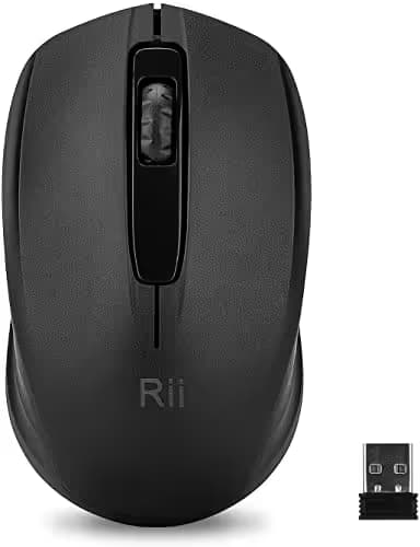 Rii Wireless Mouse 1000DPI for PC, Laptop, Windows,Included Wireless USB dongle image