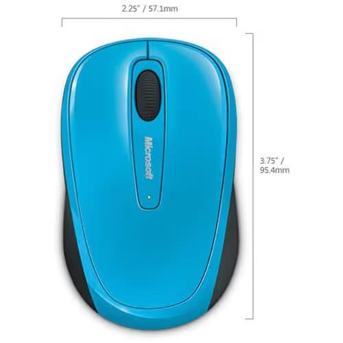 Microsoft 3500 Wireless Mobile Mouse, Cyan Blue (GMF-00273) image